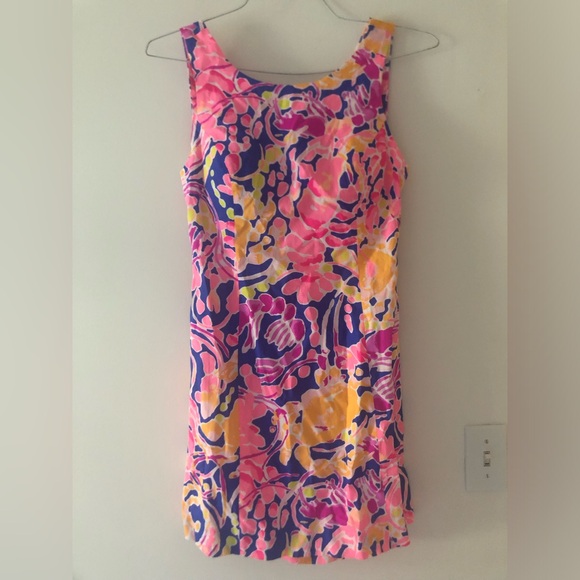 Lilly Pulitzer Courtney Mini Dress in Brilliant Blue Catch And Release Size 4 - Picture 3 of 16